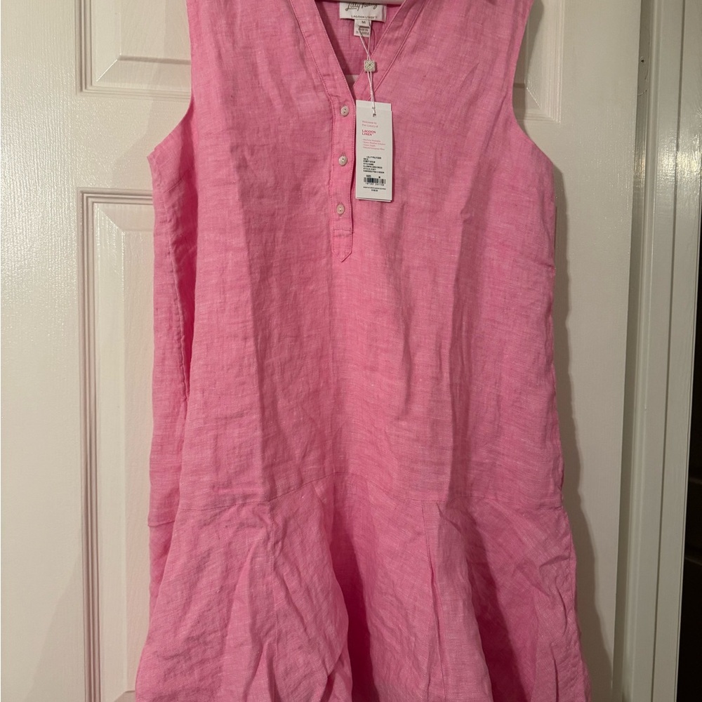 Lilly Pulitzer Pink Lagoon Linen Dress